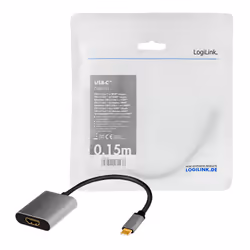 LogiLink CUA0103 cable gender changer USB 3.2 Gen1 Type-C HDMI-A Black, Grey - Additional view 4