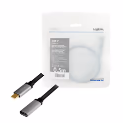 LogiLink CUA0105 USB cable USB 3.2 Gen 2 (3.1 Gen 2) 0.5 m USB C Black, Grey - Additional view 5