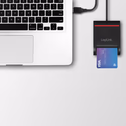 LogiLink CR0047 smart card reader Indoor USB 2.0 Black - Additional view 7