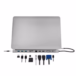 LogiLink UA0373 laptop dock/port replicator Wired USB 3.2 Gen 1 (3.1 Gen 1) Type-C Aluminium - Additional view 6