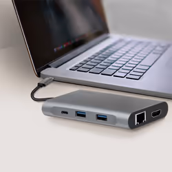 LogiLink UA0382 laptop dock/port replicator Wired USB 3.2 Gen 1 (3.1 Gen 1) Type-C Silver - Additional view 7