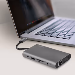 LogiLink UA0383 laptop dock/port replicator Wired USB 3.2 Gen 1 (3.1 Gen 1) Type-C Silver - Additional view 6