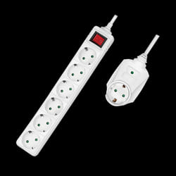 LogiLink Outlet Strip. 6 safety sockets. w/ switch. +1 pass-through. w