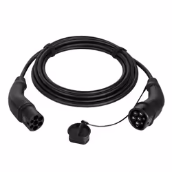 LogiLink EVC0107, Black, Type 2, Type 2, Black, Angled, Angled