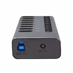 LogiLink UA0387 interface hub USB 3.2 Gen 1 (3.1 Gen 1) Type-B 5000 Mbit/s Grey
