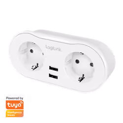 WiFi Smart plug. 2port. Tuya compatible. 2x USB-A. 2x CEE 7/3
