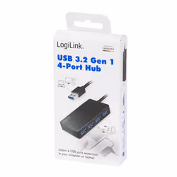 LogiLink USB 3.2 Gen1, 4-port hub, black - Additional view 5