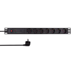 19" PDU 7 x CEE 7/3 socket with surge protection
