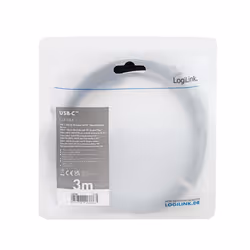 LogiLink CU0184 USB cable USB 2.0 3 m USB C Black, Silver - Additional view 6