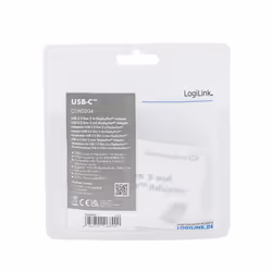 LogiLink CUA0204 cable gender changer USB-C DisplayPort Black, Grey - Additional view 4