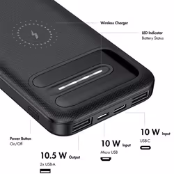 LogiLink PA0305 power bank Lithium Polymer (LiPo) 8000 mAh Wireless charging Black - Additional view 6