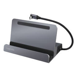 LogiLink UA0408 mobile device dock station Universal Black, Silver