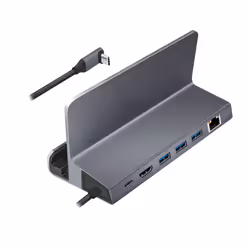LogiLink UA0408 mobile device dock station Universal Black, Silver
