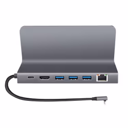 LogiLink UA0408 mobile device dock station Universal Black, Silver