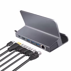LogiLink UA0408 mobile device dock station Universal Black, Silver - Additional view 4