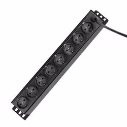LogiLink PDU8D01 surge protector Black 8 AC outlet(s) 230 V 2 m
