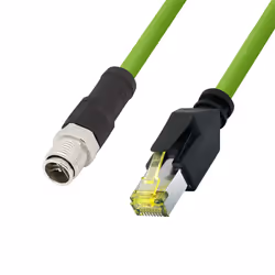 Product information "M12 CAT6A Industrial Patch Cable. PUR. M12 X-coded to RJ45. 15 m" from LogiLink ProfessionalHi ...