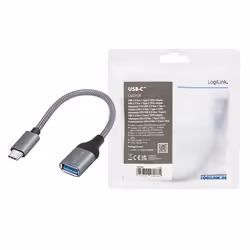 LogiLink USB 3.2 Gen1 Type-C adapter, C/M to USB-A/F, OTG, auminum, 0.15 m - Additional view 6