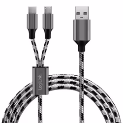 LogiLink CU0202 USB cable USB 2.0 1.2 m USB A USB C/Micro-USB A Grey - Additional view 6