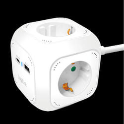 LogiLink Outlet Strip. 4 safety sockets. w/ 1x USB-A. 1x USB-C. 20W PD