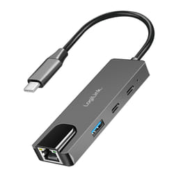 LogiLink UA0432 laptop dock/port replicator Wired USB 3.2 Gen 1 (3.1 Gen 1) Type-C Grey