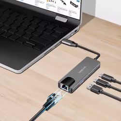 LogiLink UA0432 laptop dock/port replicator Wired USB 3.2 Gen 1 (3.1 Gen 1) Type-C Grey