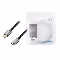 LogiLink CUA0108 USB cable USB 3.2 Gen 2 (3.1 Gen 2) 1 m USB C Black, Grey - Additional view 5