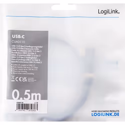 LogiLink CUA0111 USB cable USB 3.2 Gen 2 (3.1 Gen 2) 1 m USB C Black, Grey - Additional view 4
