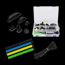 LogiLink Cable organizer set in a box. 8 items. 128 pcs.. mixed color