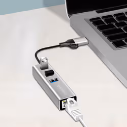 LogiLink USB 3.0 hub, 4x USB-A, 5 Gbit/s, 2-in-1 connection cable, silver - Additional view 3