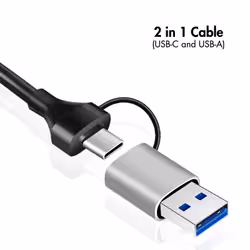LogiLink USB 3.0 hub, 4x USB-A, 5 Gbit/s, 2-in-1 connection cable, silver - Additional view 7