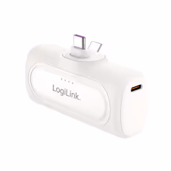 Product information "Compact power bank 5000 mAh. 2x USB-C. quick charge function. White" from LogiLinkLogiLink ...