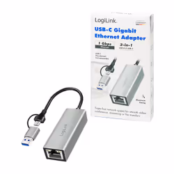 LogiLink UA0238B cable gender changer RJ45 USB Type-C/Type-A Grey - Additional view 6