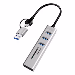 LogiLink USB 3.0 hub, 4x USB-A, 5 Gbit/s, 2-in-1 connection cable, silver - Additional view 3
