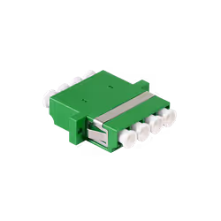 Fiber Adapter LC Quad. 12 pieces. with flange. green