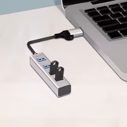 LogiLink USB 3.0 hub, 4x USB-A, 5 Gbit/s, 2-in-1 connection cable, silver - Additional view 5