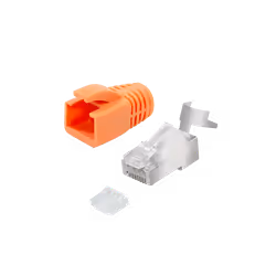 Modular plug RJ45 Cat.6A STP. pass through. 10-pack