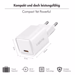 LogiLink PA0355 mobile device charger Universal White AC Fast charging Indoor - Additional view 5