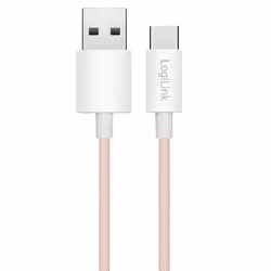 LogiLink USB 2.0 Type-C cable, C/M to A/M, nylon jacket, 60W, pink, 1.5 m - Additional view 2