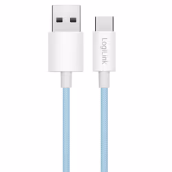 LogiLink USB 2.0 Type-C cable, C/M to A/M, nylon jacket, 60W, blue, 1.5 m - Additional view 2