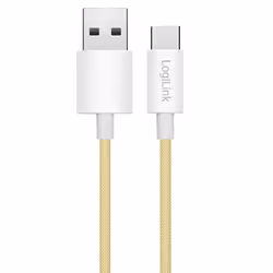 LogiLink USB 2.0 Type-C cable, C/M to A/M, nylon jacket, 60W, yellow, 0.5 m - Additional view 2