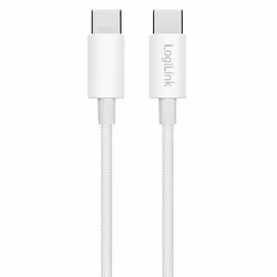 LogiLink USB 2.0 Type-C cable, C/M to C/M, nylon jacket, 60W, white, 1 m - Additional view 2