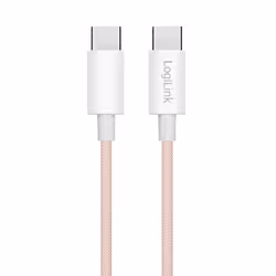 LogiLink USB 2.0 Type-C cable, C/M to C/M, nylon jacket, 60W, pink, 0.5 m - Additional view 2