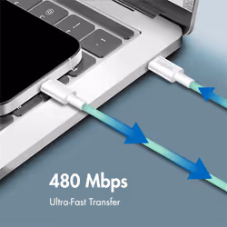 LogiLink USB 2.0 Type-C cable, C/M to C/M, nylon jacket, 60W, green, 1 m - Additional view 5