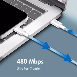 LogiLink USB 2.0 Type-C cable, C/M to C/M, nylon jacket, 60W, blue, 1.5 m - Additional view 5