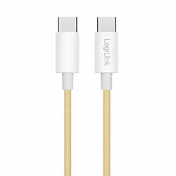 LogiLink USB 2.0 Type-C cable, C/M to C/M, nylon jacket, 60W, yellow, 0.5 m - Additional view 2