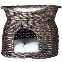 TRIXIE 2873, Cave pet bed, Indoor, Cat, Grey, White, Pattern, Hand wash