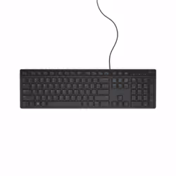 DELL KB216, Full-size (100%), Wired, USB, QWERTZ, Black