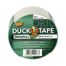 Tape Original Clear, 50mm x 25m, Improved Formula High Strength Waterproof Gaffer and Duct Adhesive Cloth Repair Tape
