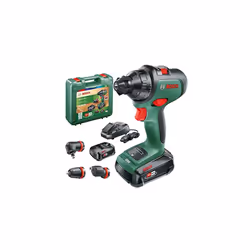 Bosch Home and Garden Cordless Drill AdvancedDrill 18 (2x batteries, 18 Volt System, 3 drill attachments, in a carrying case)